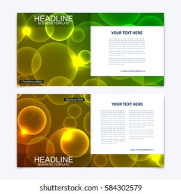 Business brochure design template. Vector flyer layout, abstract colorful background, modern stylish design for magazine, leaflet, cover, poster.