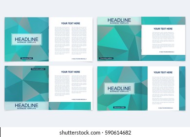 Business brochure design template. Vector flyer layout, abstract colorful polygonal background, modern stylish design triangle for magazine, leaflet, cover, poster