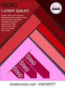 business brochure design template vector.geometric square material background