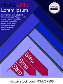 business brochure design template vector.geometric square material background
