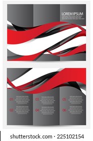business brochure design tri fold. vector