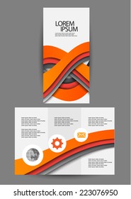 Business brochure design, vector