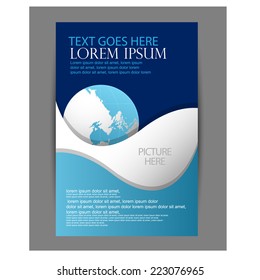 Business brochure design, vector