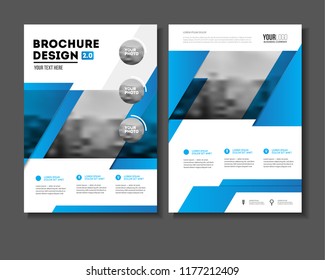 Blue Annual Report Brochure Flyer Design Stock Vector (Royalty Free ...