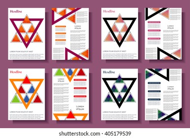 Business brochure design.Abstract flyer template.Vector layout in A4 size.