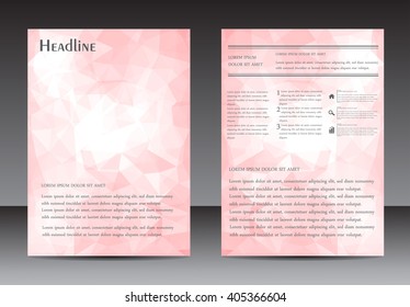 Business brochure design.Abstract flyer template.Vector layout in A4 size.