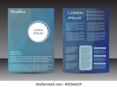 Business brochure design.Abstract flyer template.Vector layout in A4 size.