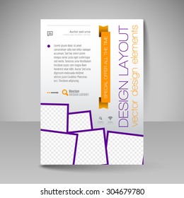 Business brochure. Editable A4 poster for design cover of magazine, education, presentation, website. Flyer template.