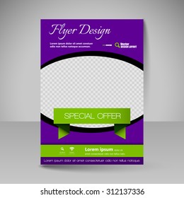 Business brochure. Editable A4 poster for design cover of magazine, education, presentation, website. Flyer template.