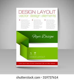Business brochure. Editable A4 poster for design cover of magazine, education, presentation, website. Flyer template.