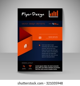Business brochure. Editable A4 poster for design cover of magazine, education, presentation, website. Flyer template.