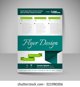 Business brochure. Editable A4 poster for design cover of magazine, education, presentation, website. Flyer template.