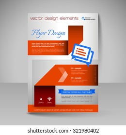 Business brochure. Editable A4 poster for design cover of magazine, education, presentation, website. Flyer template.