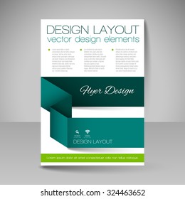 Business brochure. Editable A4 poster for design cover of magazine, education, presentation, website. Flyer template.