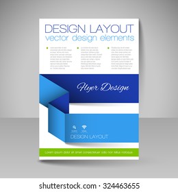 Business brochure. Editable A4 poster for design cover of magazine, education, presentation, website. Flyer template.