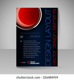 Business brochure. Editable A4 poster for design cover of magazine, education, presentation, website. Flyer template.