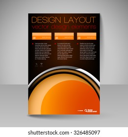 Business brochure. Editable A4 poster for design cover of magazine, education, presentation, website. Flyer template.