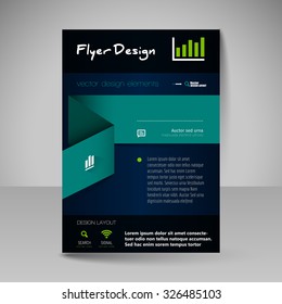Business brochure. Editable A4 poster for design cover of magazine, education, presentation, website. Flyer template.