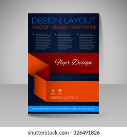 Business brochure. Editable A4 poster for design cover of magazine, education, presentation, website. Flyer template.