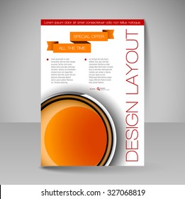 Business brochure. Editable A4 poster for design cover of magazine, education, presentation, website. Flyer template.
