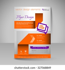Business brochure. Editable A4 poster for design cover of magazine, education, presentation, website. Flyer template.