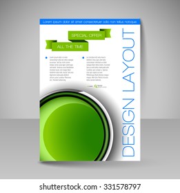 Business brochure. Editable A4 poster for design cover of magazine, education, presentation, website. Flyer template.
