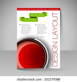 Business brochure. Editable A4 poster for design cover of magazine, education, presentation, website. Flyer template.