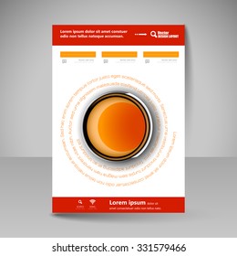 Business brochure. Editable A4 poster for design cover of magazine, education, presentation, website. Flyer template.