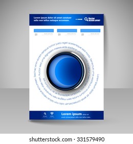Business brochure. Editable A4 poster for design cover of magazine, education, presentation, website. Flyer template.