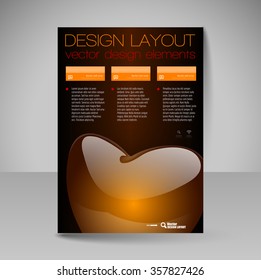 Business brochure. Editable A4 poster for design cover of magazine, education, presentation, website. Flyer template.