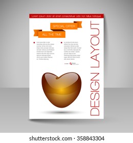 Business brochure. Editable A4 poster for design cover of magazine, education, presentation, website. Flyer template.