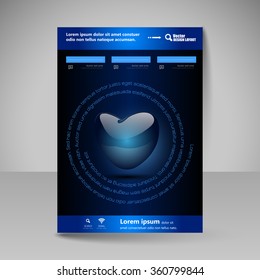 Business brochure. Editable A4 poster for design cover of magazine, education, presentation, website. Flyer template.