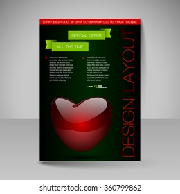 Business brochure. Editable A4 poster for design cover of magazine, education, presentation, website. Flyer template.