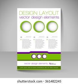 Business brochure. Editable A4 poster for design cover of magazine, education, presentation, website. Flyer template.