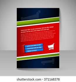 Business brochure. Editable A4 poster for design cover of magazine, education, presentation, website. Flyer template.