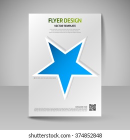 Business brochure. Editable A4 poster for design cover of magazine, education, presentation, website. Flyer template.