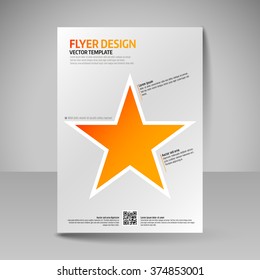 Business brochure. Editable A4 poster for design cover of magazine, education, presentation, website. Flyer template.