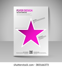 Business brochure. Editable A4 poster for design cover of magazine, education, presentation, website. Flyer template.
