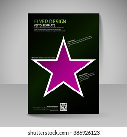 Business brochure. Editable A4 poster for design cover of magazine, education, presentation, website. Flyer template.
