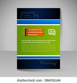 Business brochure. Editable A4 poster for design cover of magazine, education, presentation, website. Flyer template.