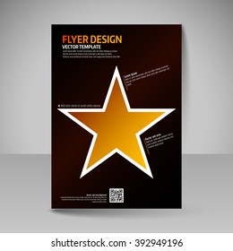 Business brochure. Editable A4 poster for design cover of magazine, education, presentation, website. Flyer template.