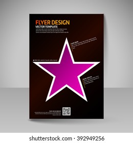 Business brochure. Editable A4 poster for design cover of magazine, education, presentation, website. Flyer template.