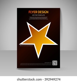 Business brochure. Editable A4 poster for design cover of magazine, education, presentation, website. Flyer template.