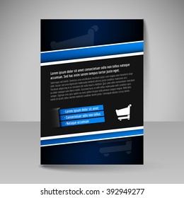 Business brochure. Editable A4 poster for design cover of magazine, education, presentation, website. Flyer template.