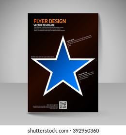 Business brochure. Editable A4 poster for design cover of magazine, education, presentation, website. Flyer template.