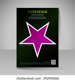 Business brochure. Editable A4 poster for design cover of magazine, education, presentation, website. Flyer template.