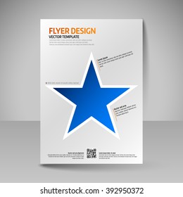Business brochure. Editable A4 poster for design cover of magazine, education, presentation, website. Flyer template.