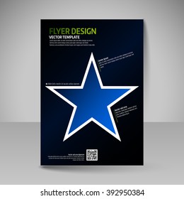 Business brochure. Editable A4 poster for design cover of magazine, education, presentation, website. Flyer template.