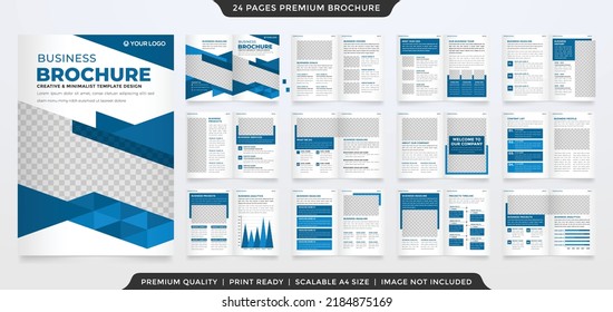 business brochure editable template with minimalist and modern style use for annual report