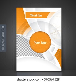 Business brochure flyer abstract design layout template , with geometric concentric background, vector eps10